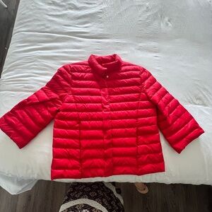 Brand new never worn red J McLaughlin puffer jacket